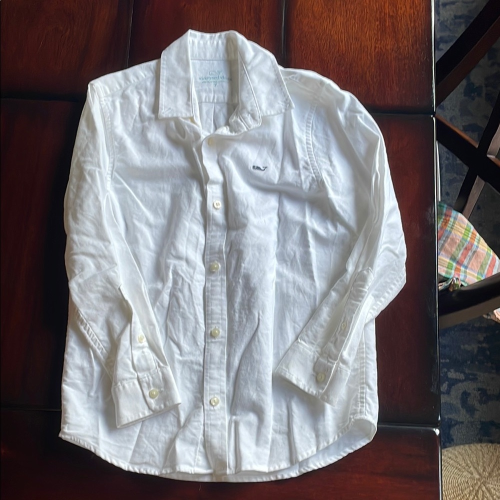 Kids Vineyard Vines White Casual Button Down Shirt